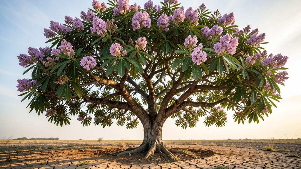 Crape Myrtle with Lavender Flowers