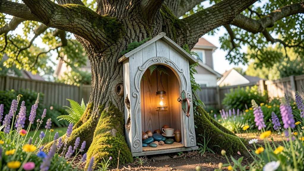 Fairy Door Tree House with Hidden Compartments