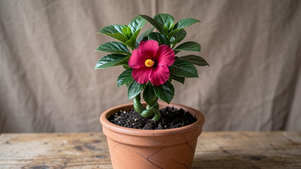 Hibiscus Braided Tree Indoor: Year-Round Lushness With Minimal Pruning