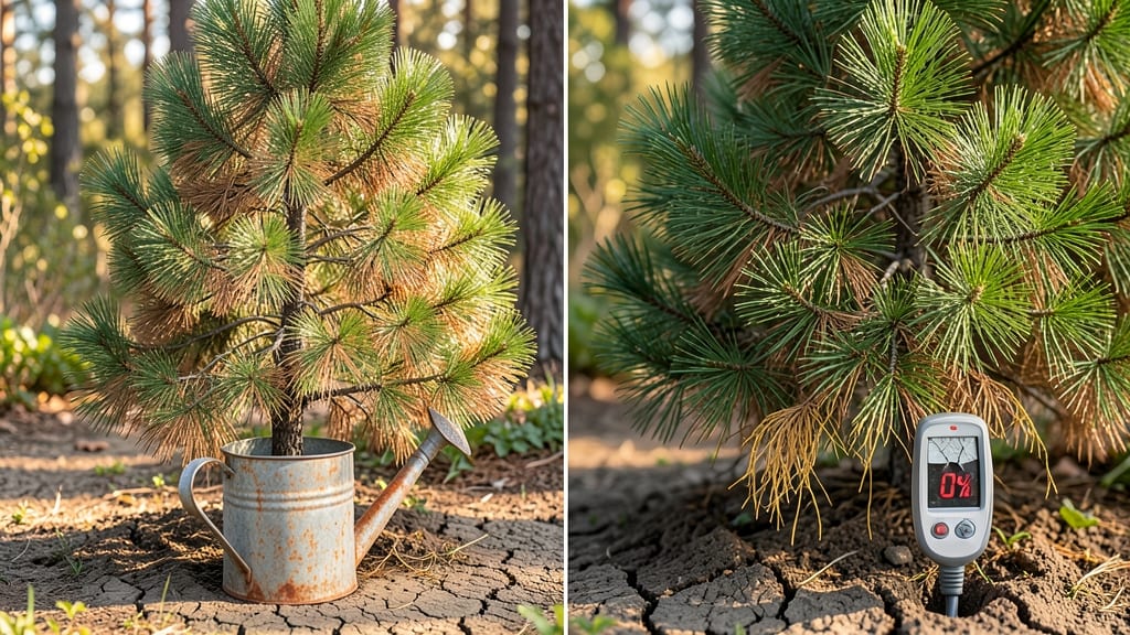 Pine Tree Drought Stress: Revive Wilted Needles with 3 Watering Hacks