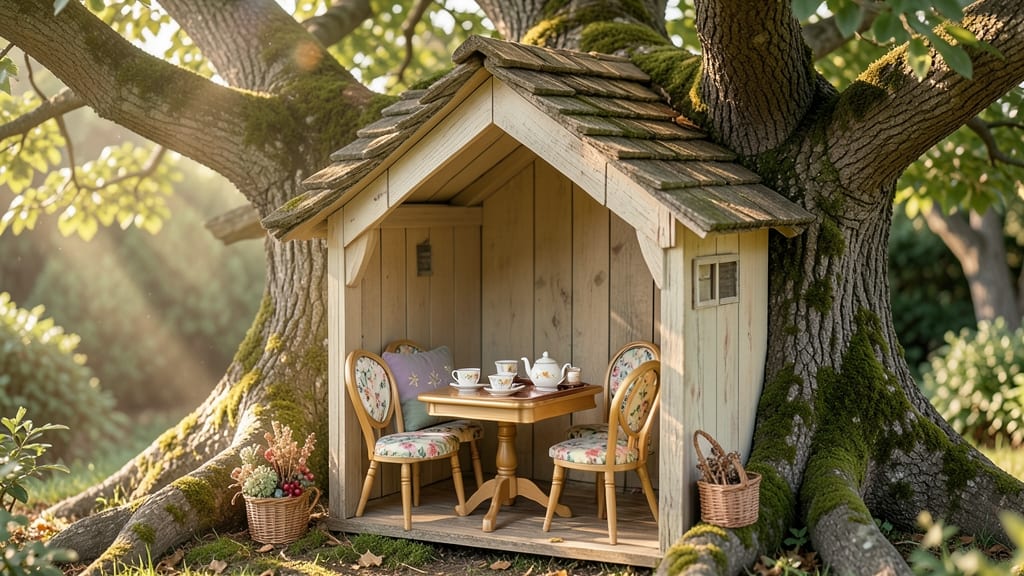 Fairy Tea Party Tree House with Picnic Set