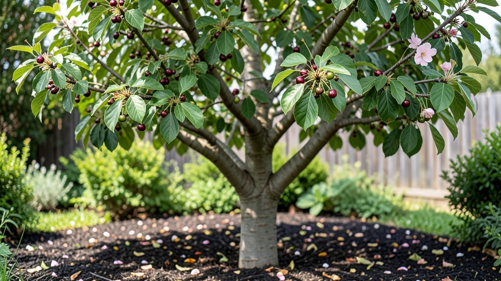 Cherry Tree In Backyard: Year-Round Privacy Screen With Strategic Pruning