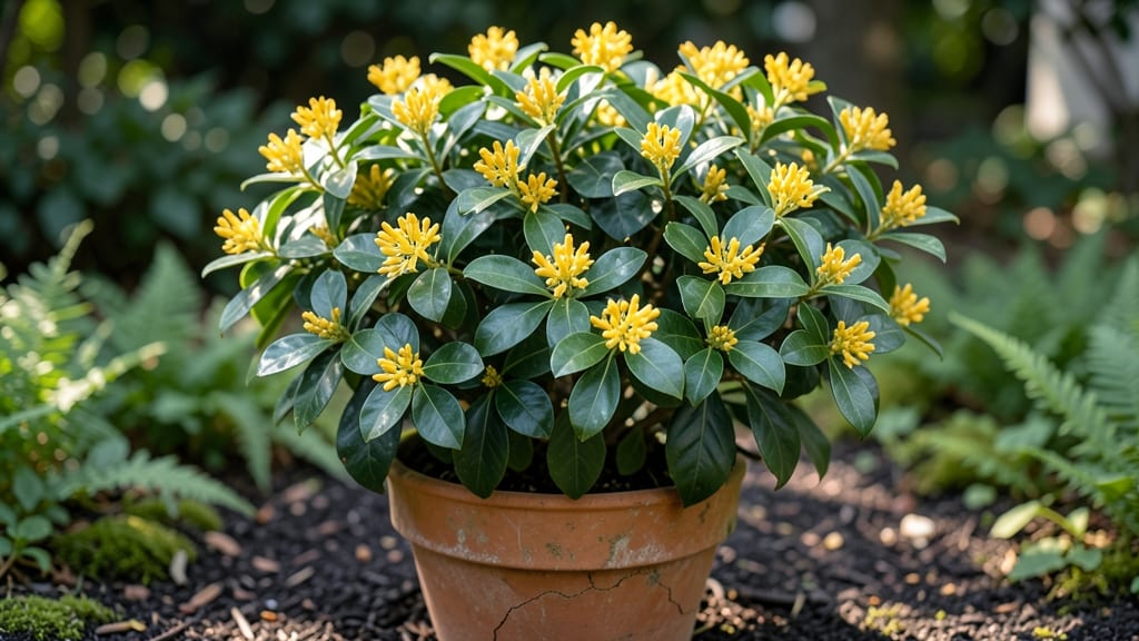 Holly Tree With Yellow Flowers: Sunlit Canopy for Year-Round Elegance