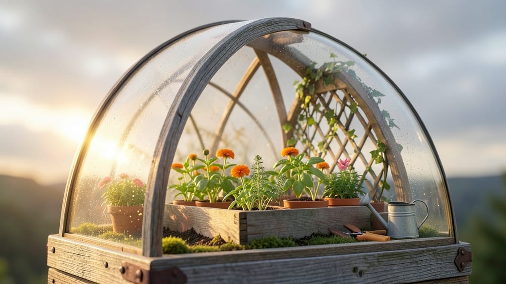 Glass-Dome Greenhouse Fairy House