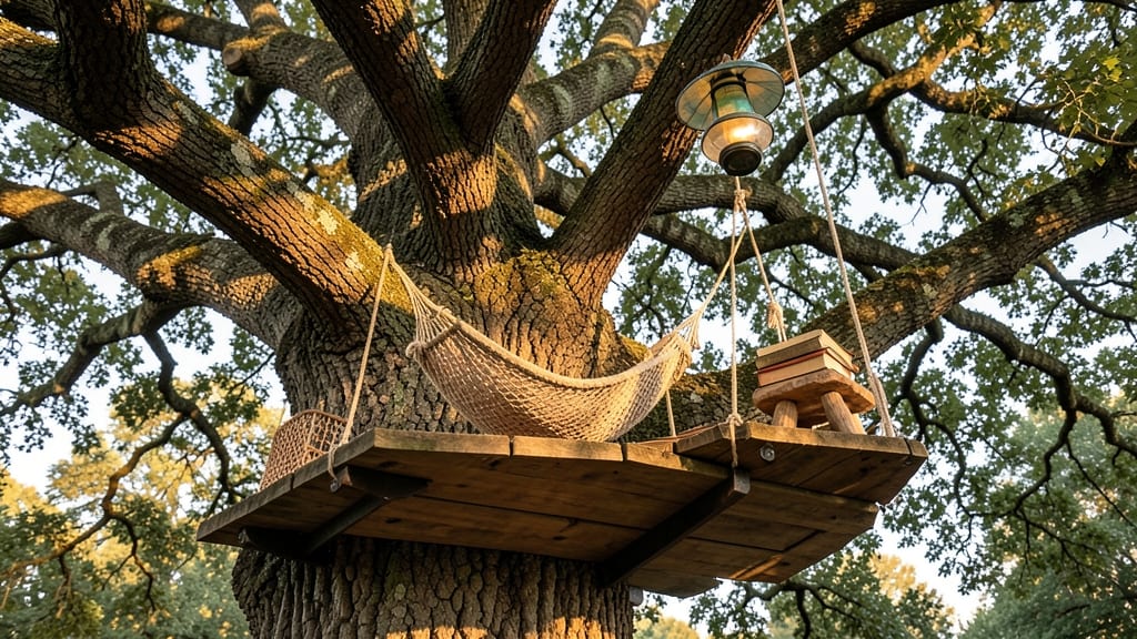 Treehouse Swing and Hammock Nook