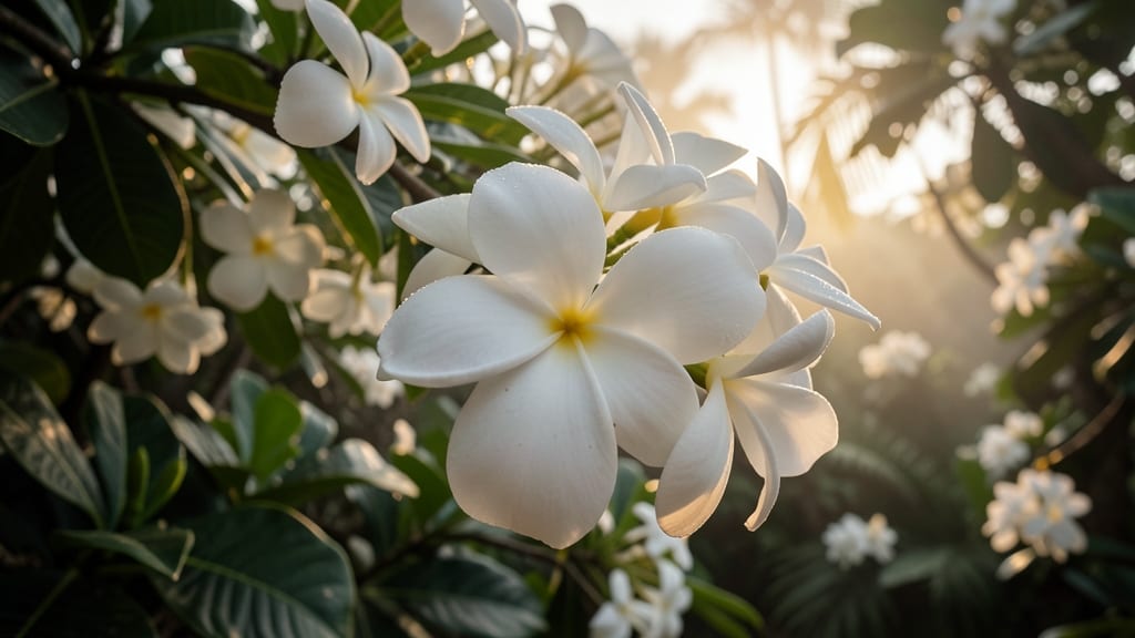 White Frangipani for Tropical Glamour